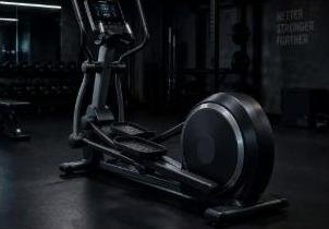 Máquina elíptica de cardio en un gimnasio